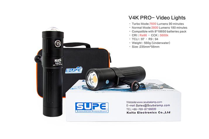 V4K.II PRO (7,600 Lumens) - Extended Battery Semi-Pro Video Light