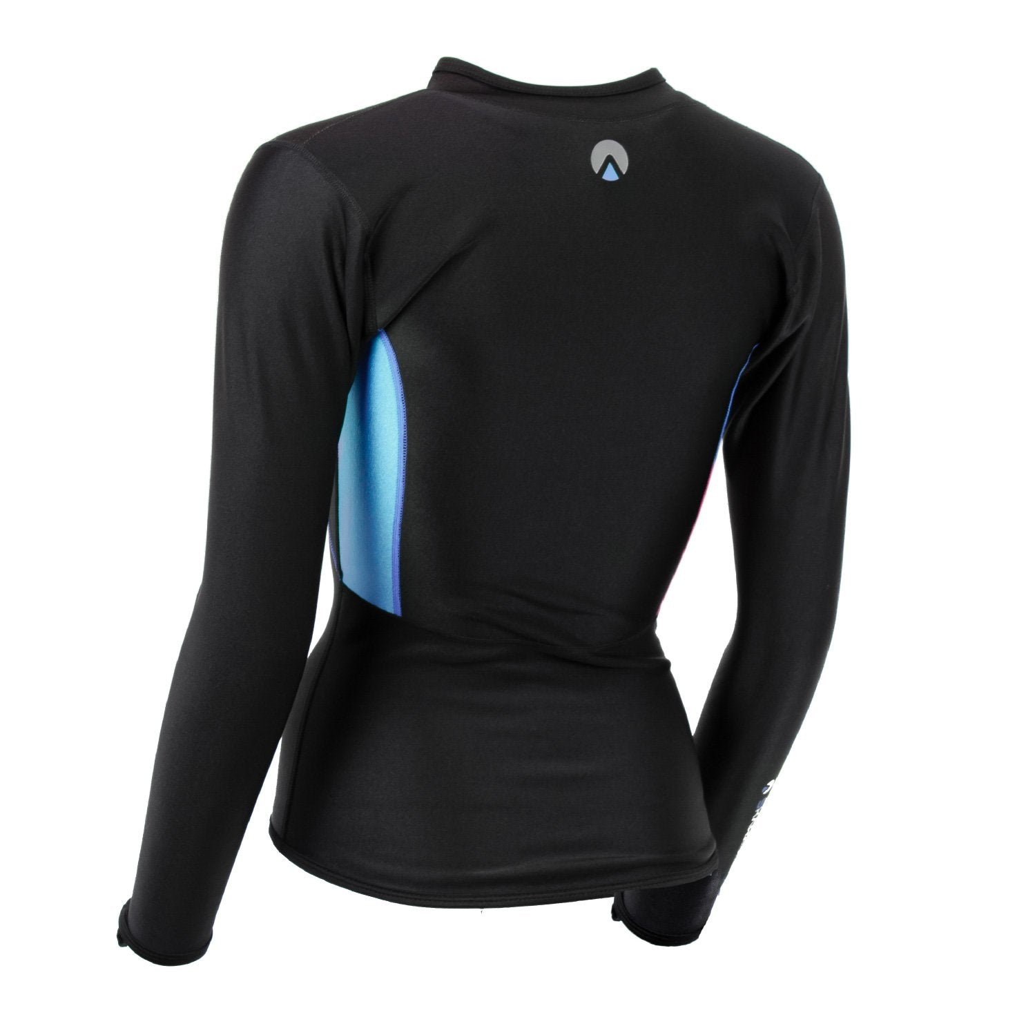 Chillproof Long Sleeve Full Zip Women Black/Blue Back