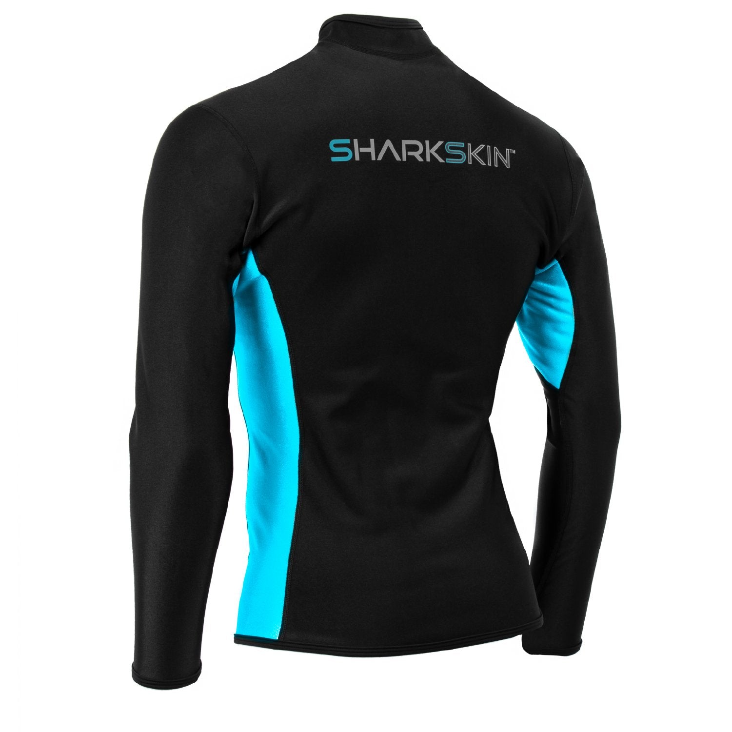 Chillproof Long Sleeve Full Zip Men Black/Blue Back