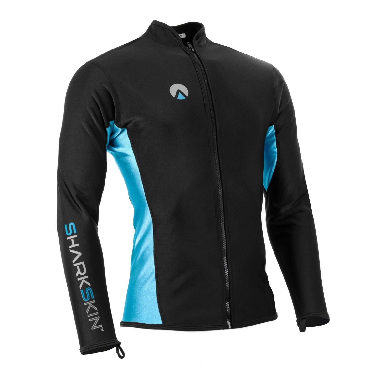 Chillproof Long Sleeve Full Zip Men Black/Blue