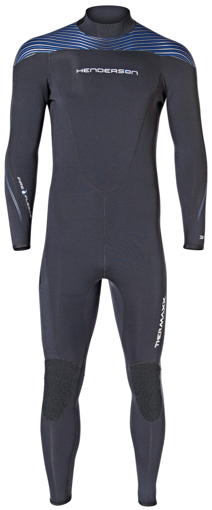 front of Black / White / Blue Wetsuit