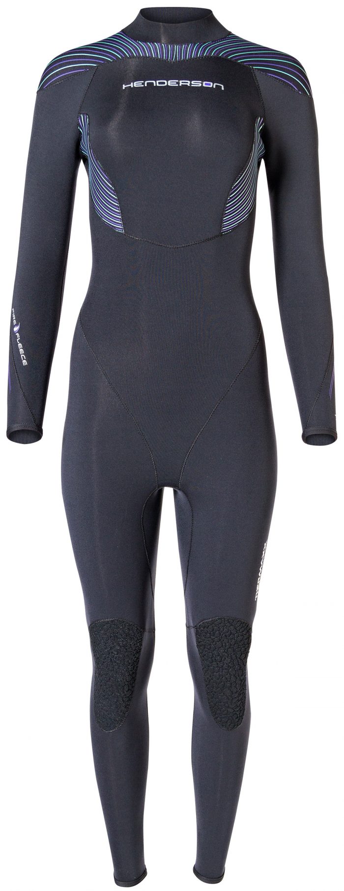 front of Purple / Green Wetsuit