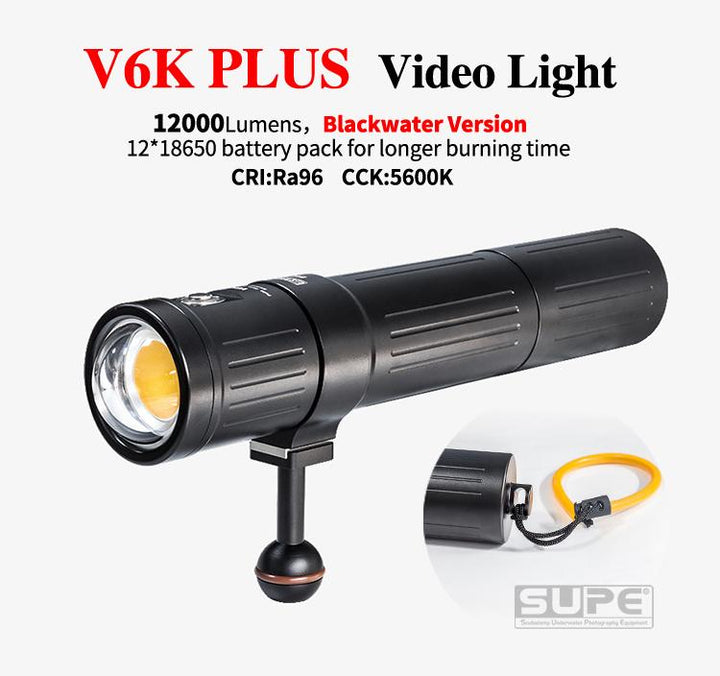 V6K.II PLUS (12,000 lumens) - High Capacity / BLACKWATER Version